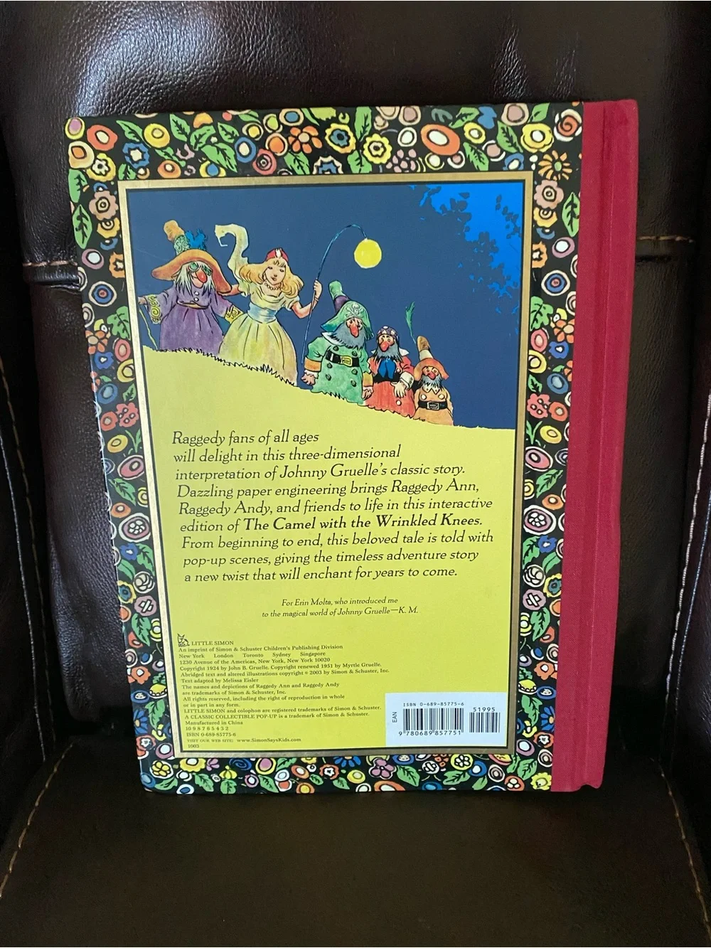 VTG Raggedy Ann and Andy Camel with theWrinkled Knees Pop Up Book 2003 HC